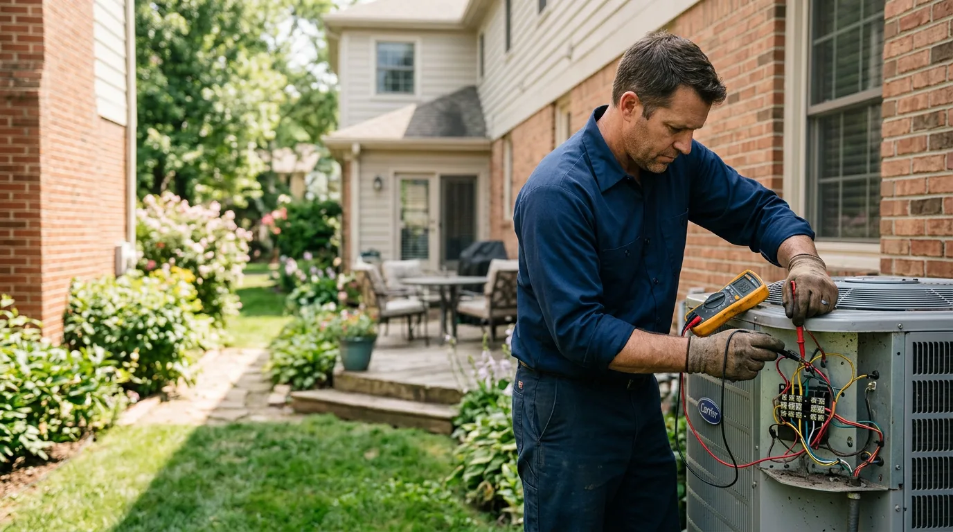 HVAC technician working near Plainfield, IL